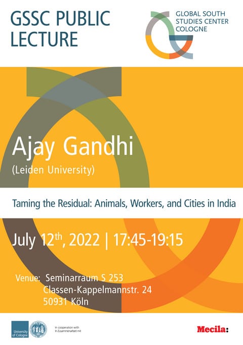 Poster for a Lecture by Ajay Gandhi at the University of Cologne