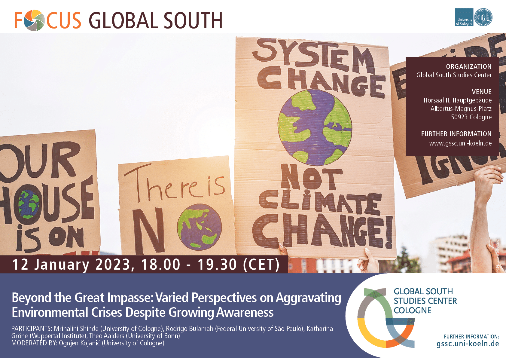 GSSC Focus – Panel discussion: Beyond the Great Impasse: Varied Perspectives on Aggravating Environmental Crises Despite Growing Awareness